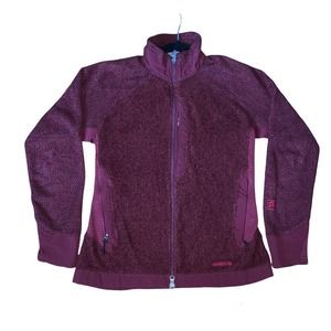 Patagonia Womens Fleece R2 Regulator Jacket Sweater Full zip Burgundy - M